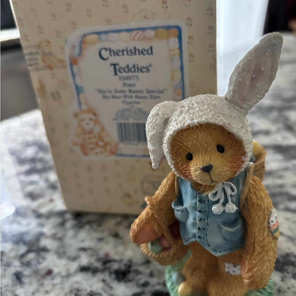 Cherished Teddies Peter Figurine with Light Blue Accents